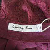Dior Burgundy Wool Mid-Length Skirt – FR 42 (New with Tags).